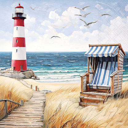 Decoupage Napkins 6.5" (2pcs)- Beach Walk