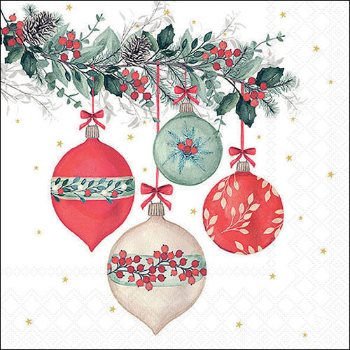 Decoupage Napkins 6.5"  (2pcs)- Berry Baubles