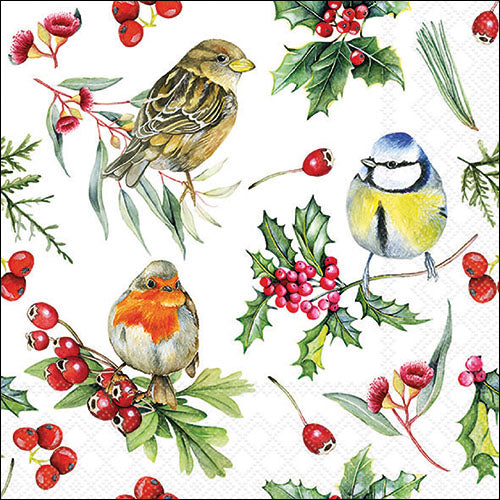Decoupage Napkins 6.5"  (2pcs)- Birds in Winter