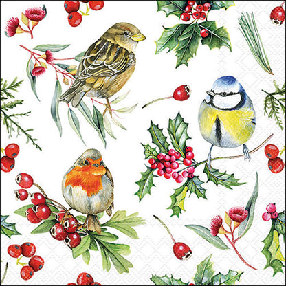 Decoupage Napkins 6.5"  (2pcs)- Birds in Winter