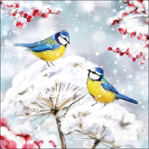 Decoupage Napkins 6.5"  (2pcs)- Birds in the Snow