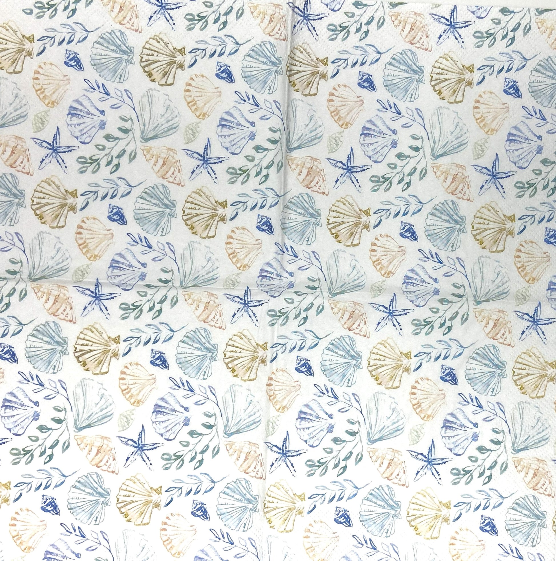 Decoupage Napkins 6.5" (2pcs)- Blue Shells