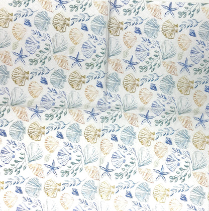 Decoupage Napkins 6.5" (2pcs)- Blue Shells