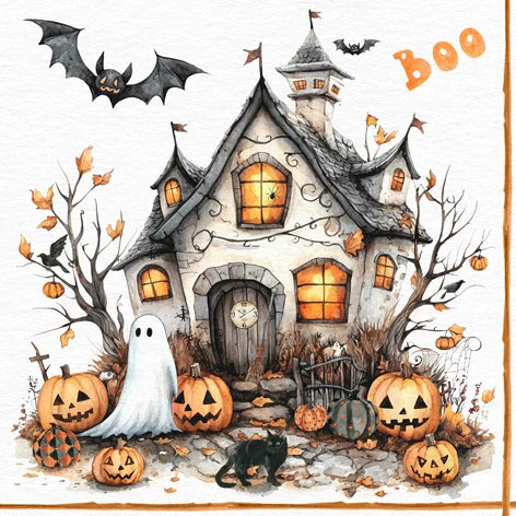 Decoupage Napkins 6.5" (2pcs)- Boo