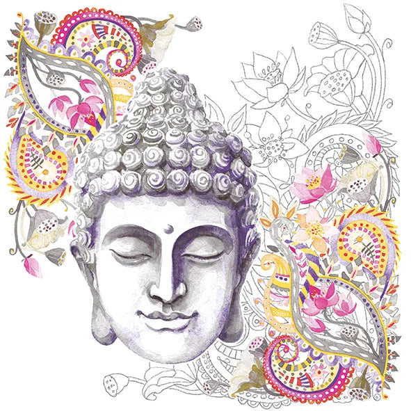 Decoupage Napkins 6.5" (2pcs)- Buddha Head