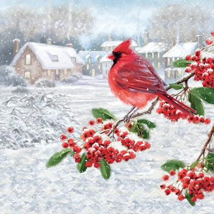 Decoupage Napkins 6.5" (2pcs)- Cardinal
