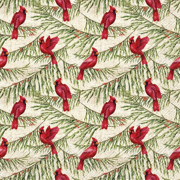 Decoupage Napkins 6.5" (2pcs)- Cardinal Pines