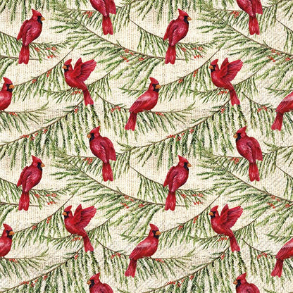 Decoupage Napkins 6.5" (2pcs)- Cardinal Pines