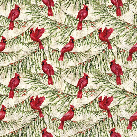 Decoupage Napkins 6.5" (2pcs)- Cardinal Pines