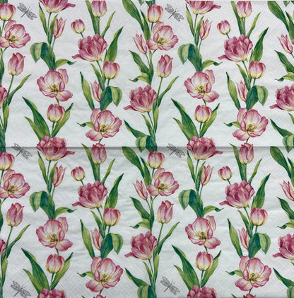 Decoupage Napkins 6.5" (2pcs)- Chaénes De Tulipes