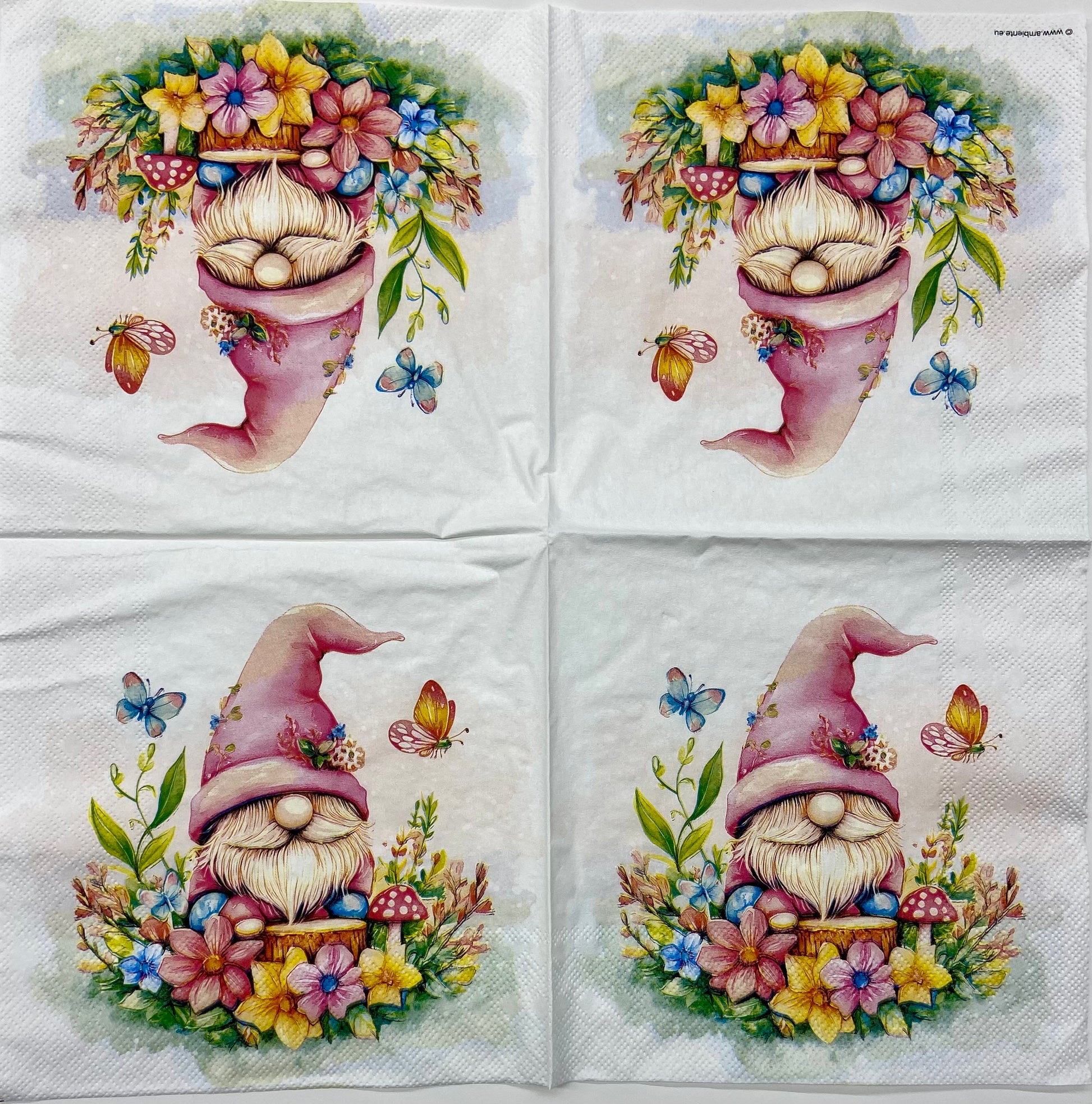Decoupage Napkins 6.5" (2pcs)- Charming Gnome
