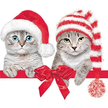 Decoupage Napkins 6.5" (2pcs)- Christmas Cats