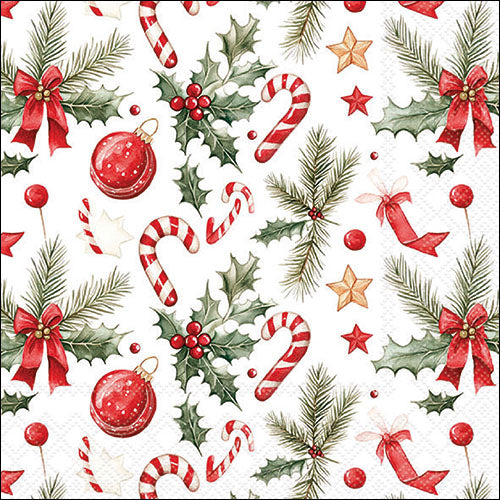 Decoupage Napkins 6.5"  (2pcs)- Christmas Elements
