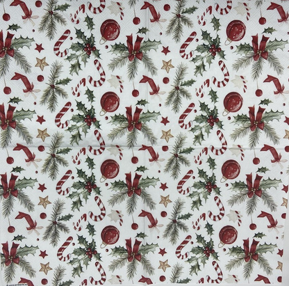 Decoupage Napkins 6.5"  (2pcs)- Christmas Elements