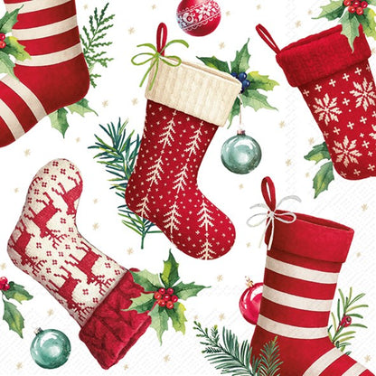 Decoupage Napkins 6.5" (2pcs)- Christmas Stockings