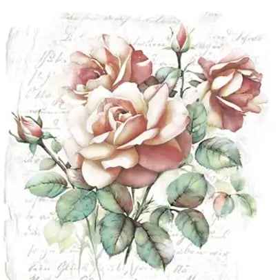 Decoupage Napkins 6.5" (2pcs)- Classic Roses