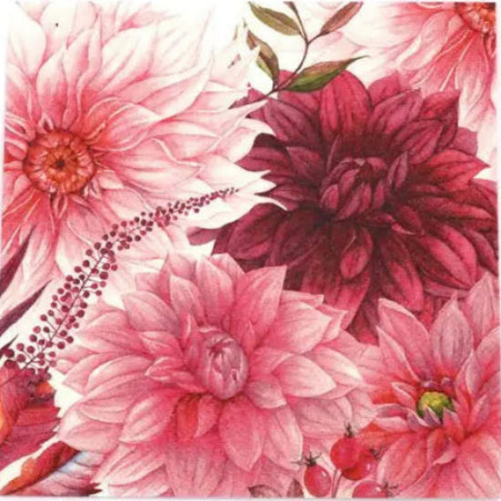 Decoupage Napkins 6.5" (2pcs)- Claudette FUCHSIA