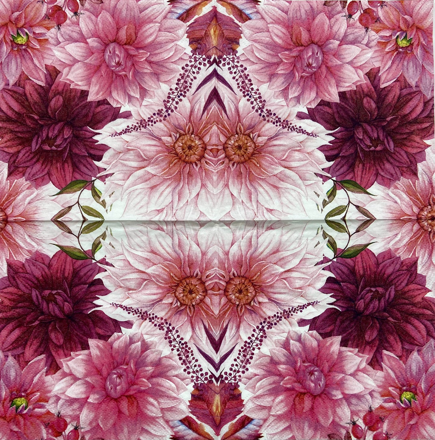 Decoupage Napkins 6.5" (2pcs)- Claudette FUCHSIA