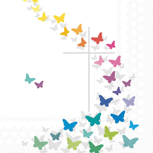Decoupage Napkins 6.5" (2pcs)- Communion Butterflies