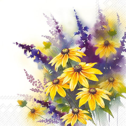 Decoupage Napkins 6.5" (2pcs)- Coneflower