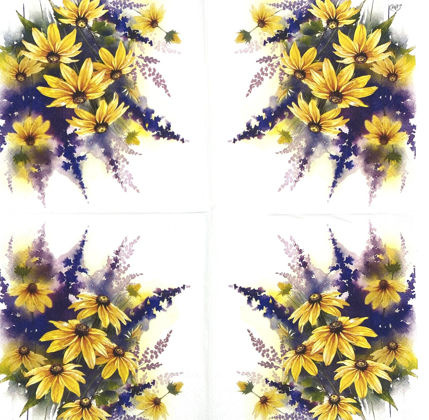 Decoupage Napkins 6.5" (2pcs)- Coneflower