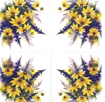 Decoupage Napkins 6.5" (2pcs)- Coneflower
