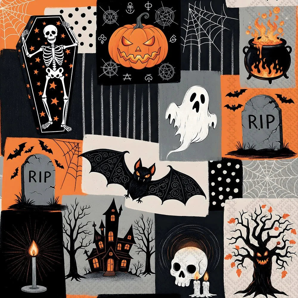 Decoupage Napkins 6.5" (2pcs)- Creepy Hallowe'en