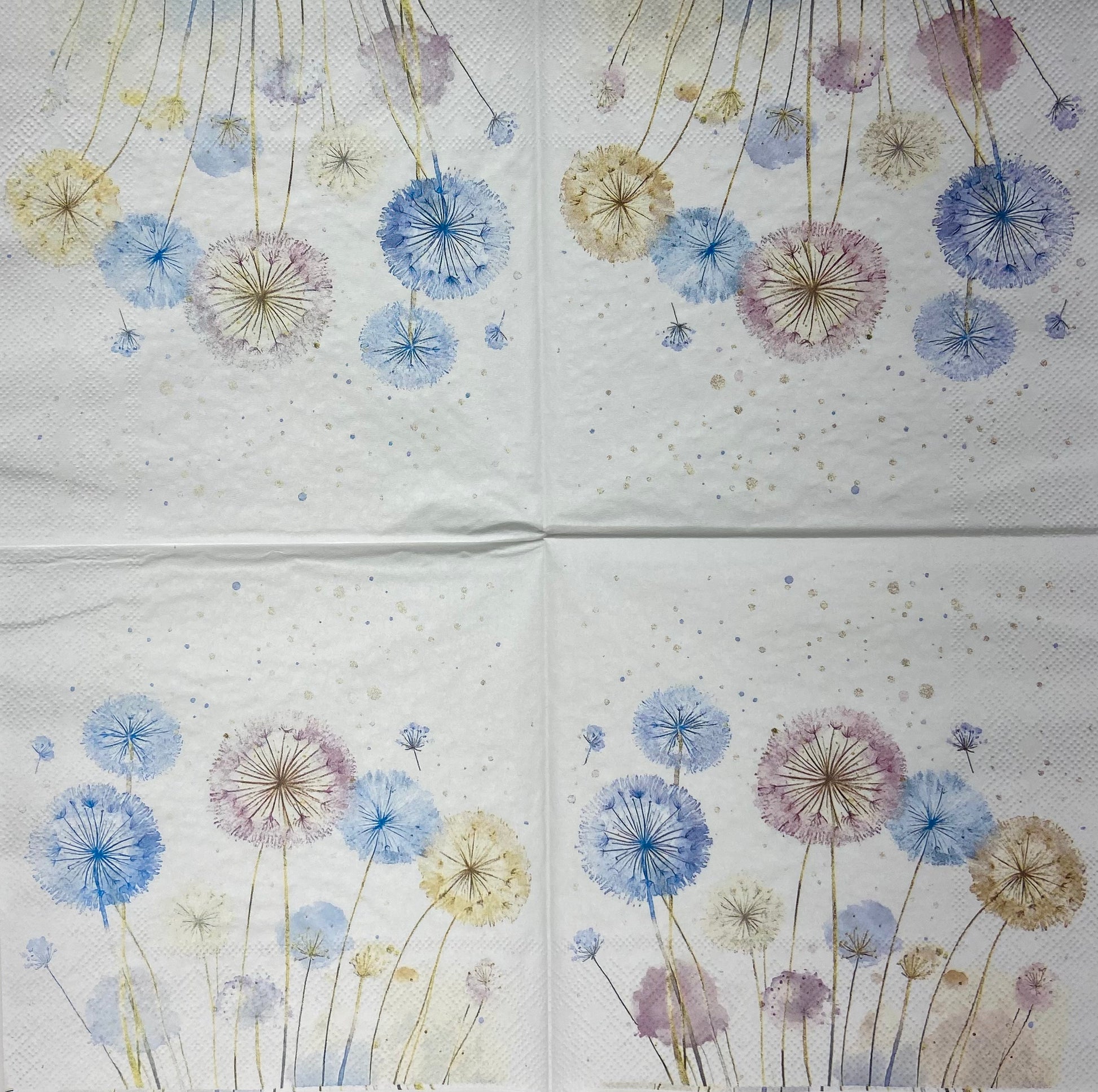 Decoupage Napkins 6.5" (2pcs)- Dandelions