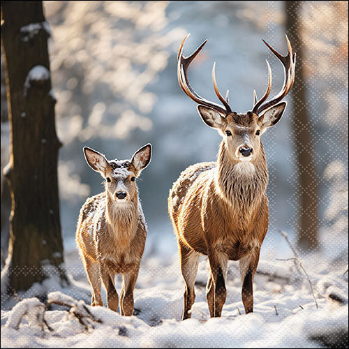 Decoupage Napkins 6.5"  (2pcs)- Deer in the Forest