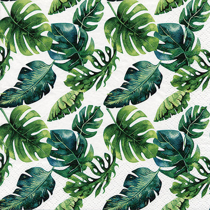 Decoupage Napkins 6.5" (2pcs)- Dense Jungle Leaves