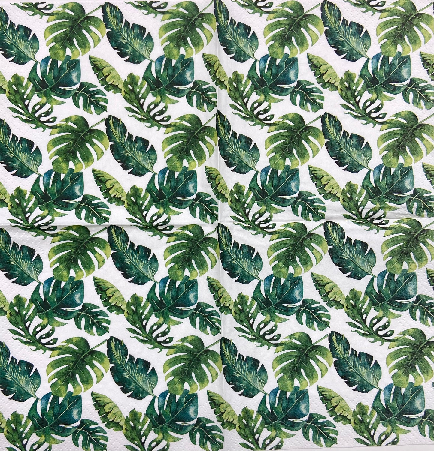 Decoupage Napkins 6.5" (2pcs)- Dense Jungle Leaves