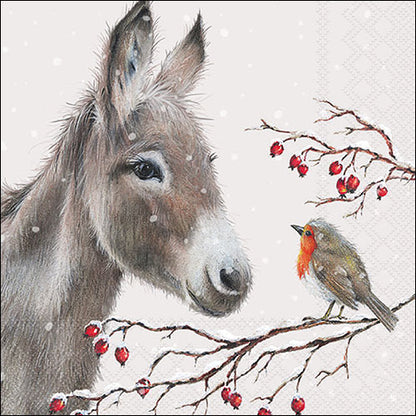 Decoupage Napkins 6.5"  (2pcs)- Donkey and Robin