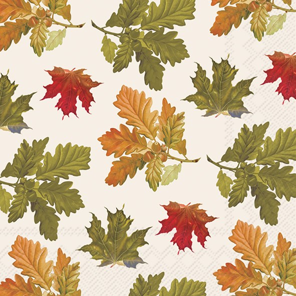 Decoupage Napkins 6.5" (2pcs)- Earthtone Leaves