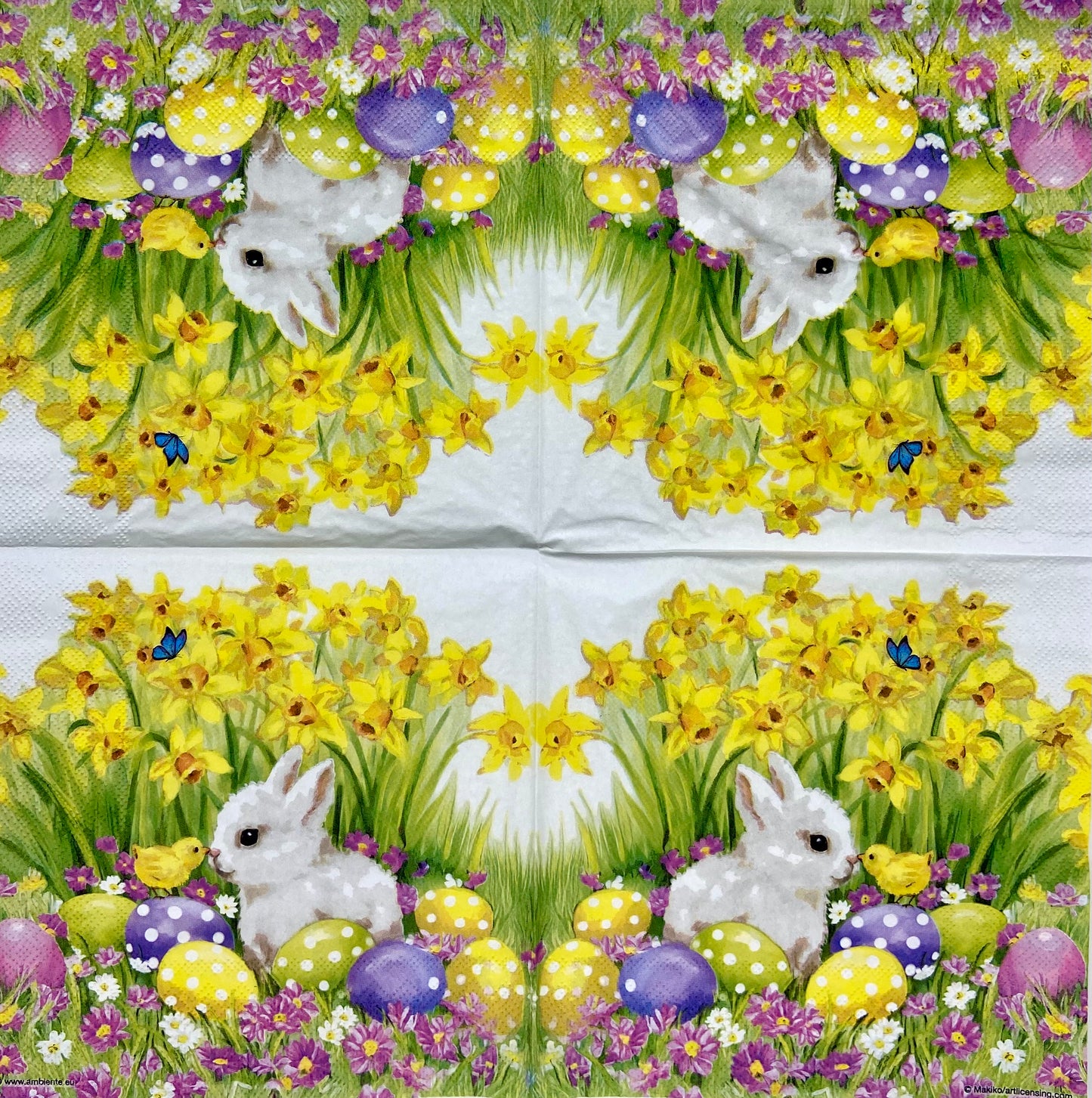 Decoupage Napkins 6.5" (2pcs)- Easter Friends