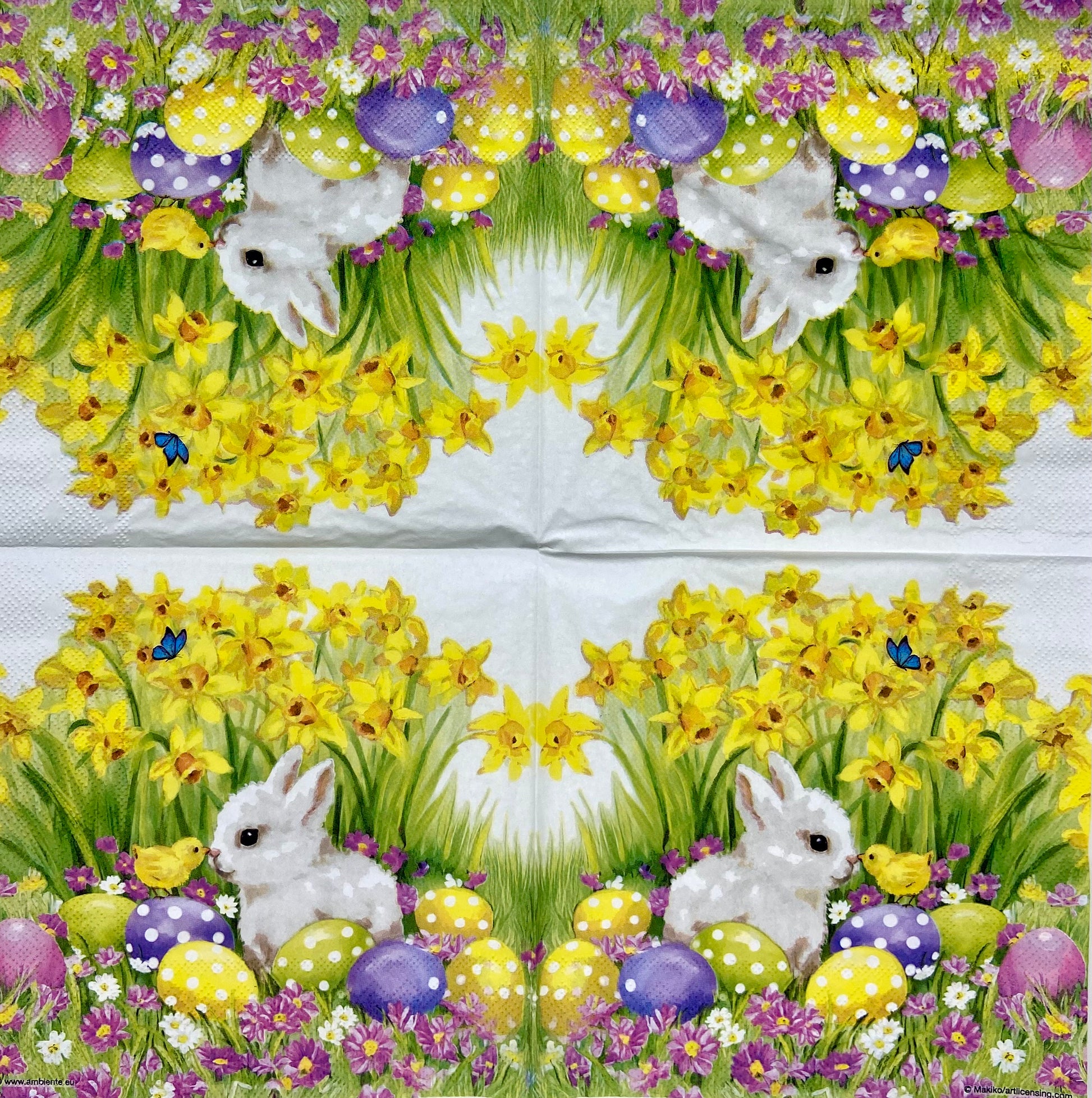 Decoupage Napkins 6.5" (2pcs)- Easter Friends