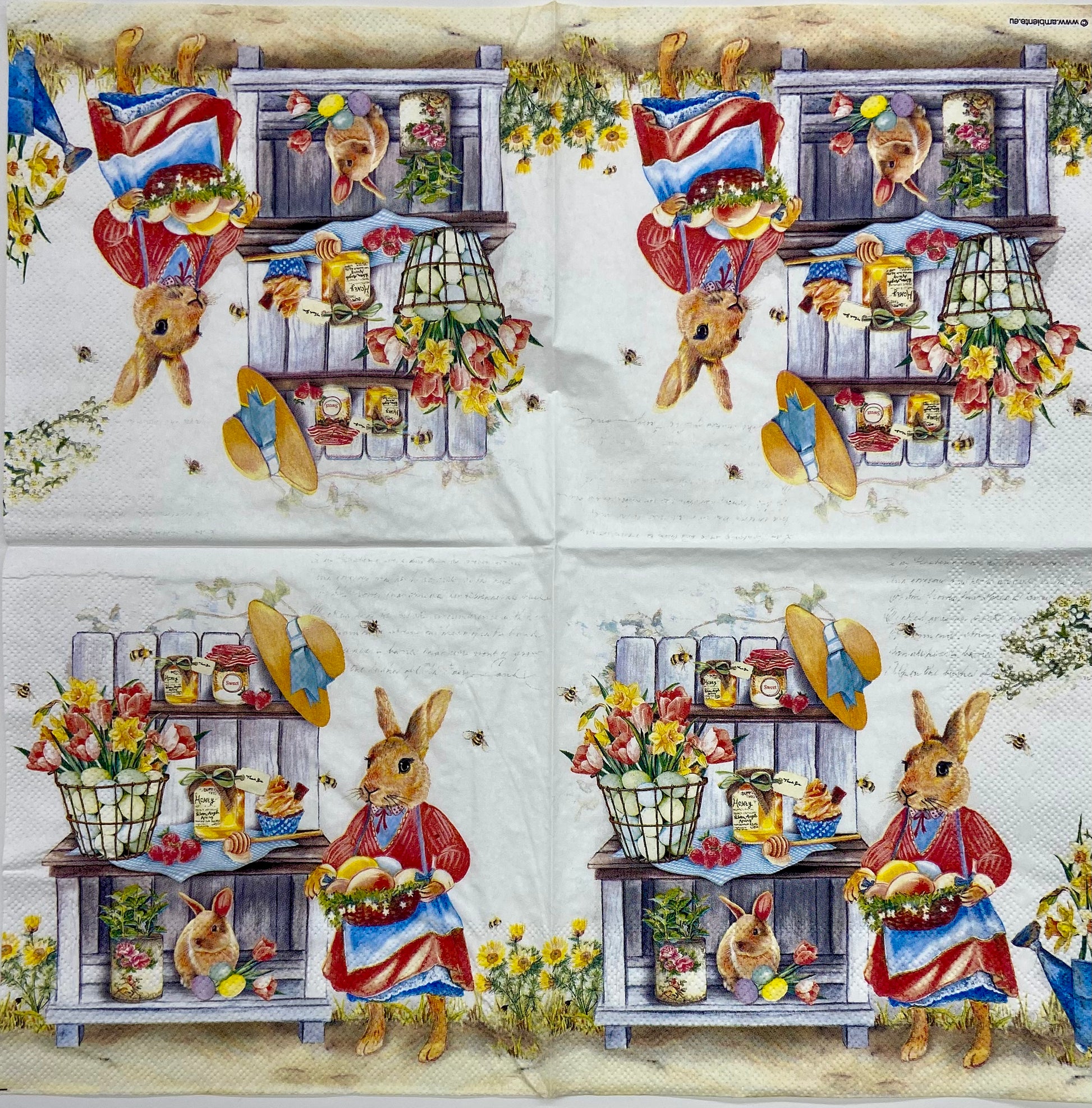 Decoupage Napkins 6.5" (2pcs)- Easter Kitchen