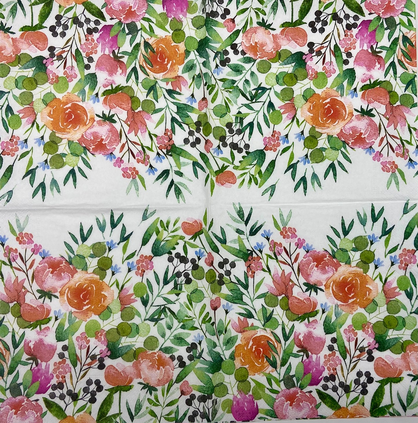 Decoupage Napkins 6.5"  (2pcs)- English Garden