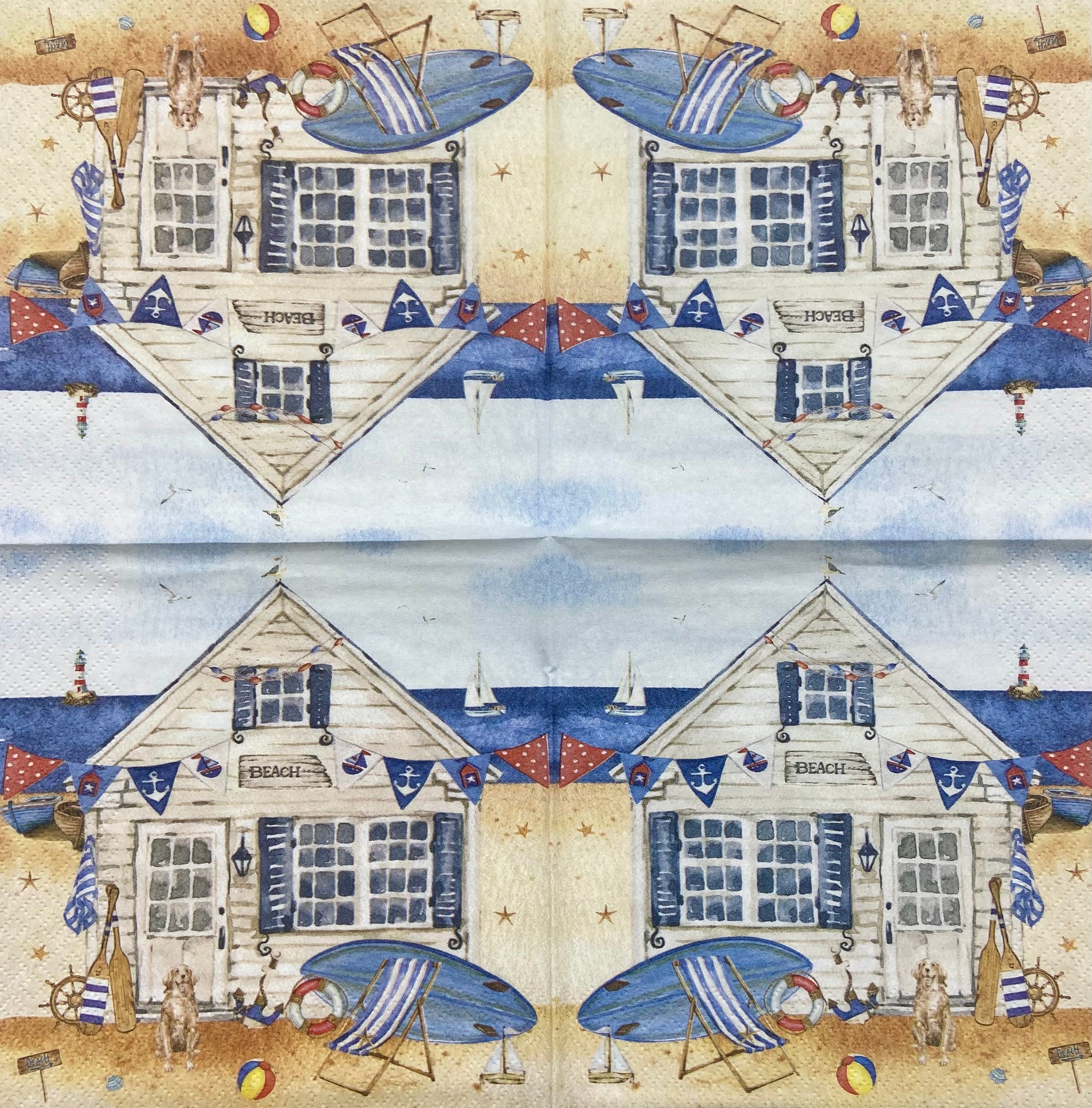 Decoupage Napkins 6.5" (2pcs)- Enjoy A Day By The Beach