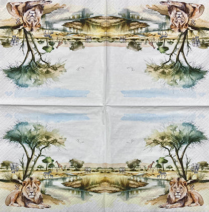Decoupage Napkins 6.5" (2pcs)- Etosha Park