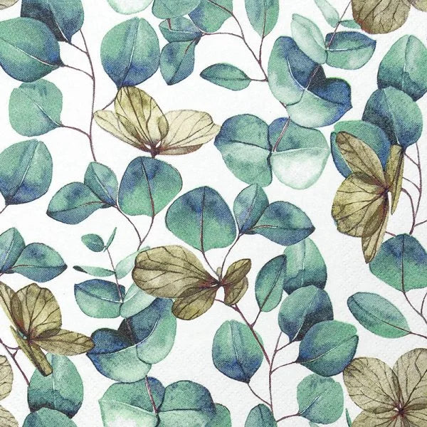 Decoupage Napkins 6.5" (2pcs)- Eucalyptus Leaves