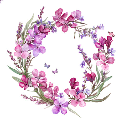 Decoupage Napkins 6.5" (2pcs)- Fireweed Wreath