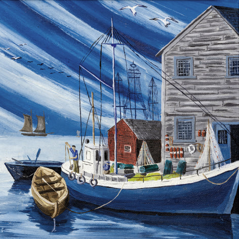Decoupage Napkins 6.5" (2pcs)- Fishing Harbour