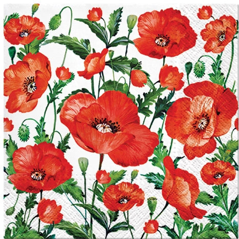 Decoupage Napkins 6.5" (2pcs)- Flanders Poppy