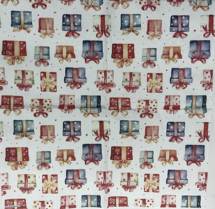 Decoupage Napkins 6.5"  (2pcs)- Gift Boxes