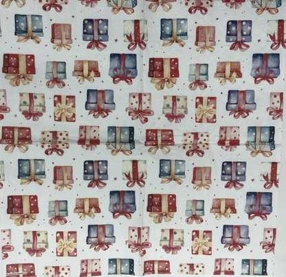 Decoupage Napkins 6.5"  (2pcs)- Gift Boxes