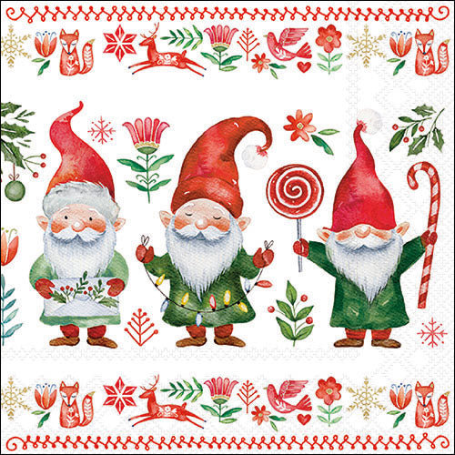 Decoupage Napkins 6.5"  (2pcs)- Gnomes Fun