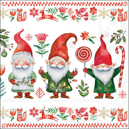 Decoupage Napkins 6.5"  (2pcs)- Gnomes Fun