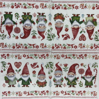 Decoupage Napkins 6.5"  (2pcs)- Gnomes Fun
