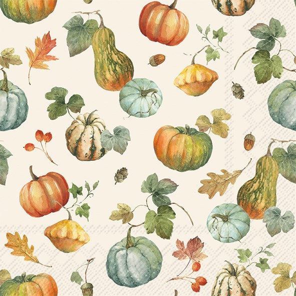 Decoupage Napkins 6.5" (2pcs)- Gourds and Pumpkins