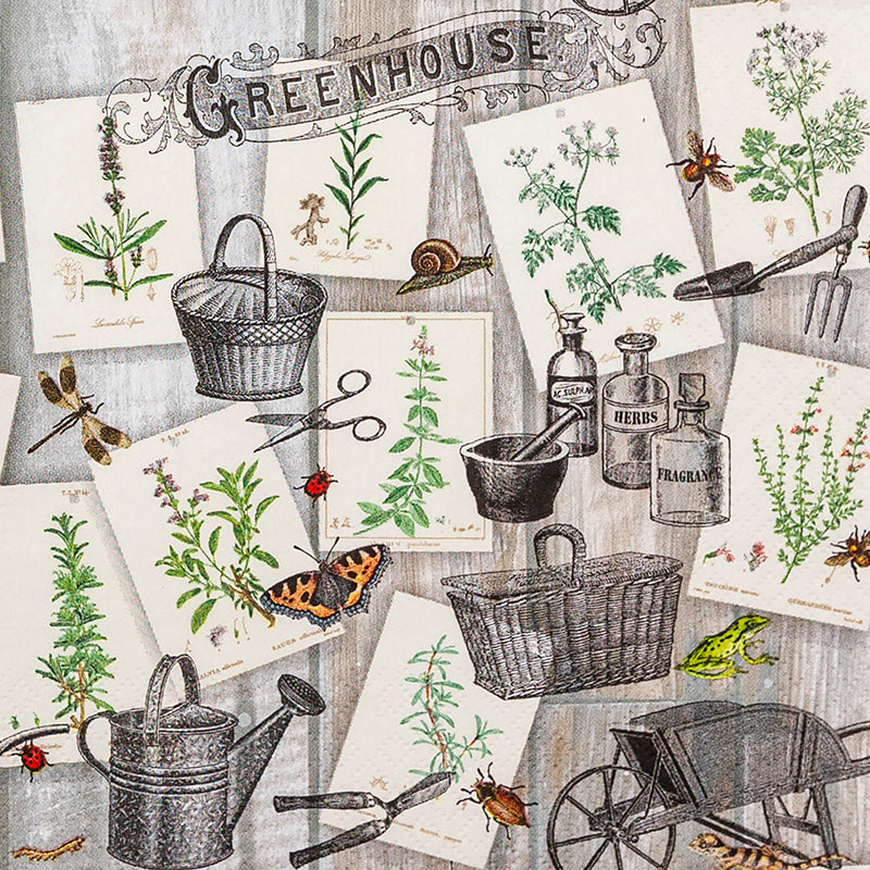 Decoupage Napkins 6.5"  (2pcs)- Green House